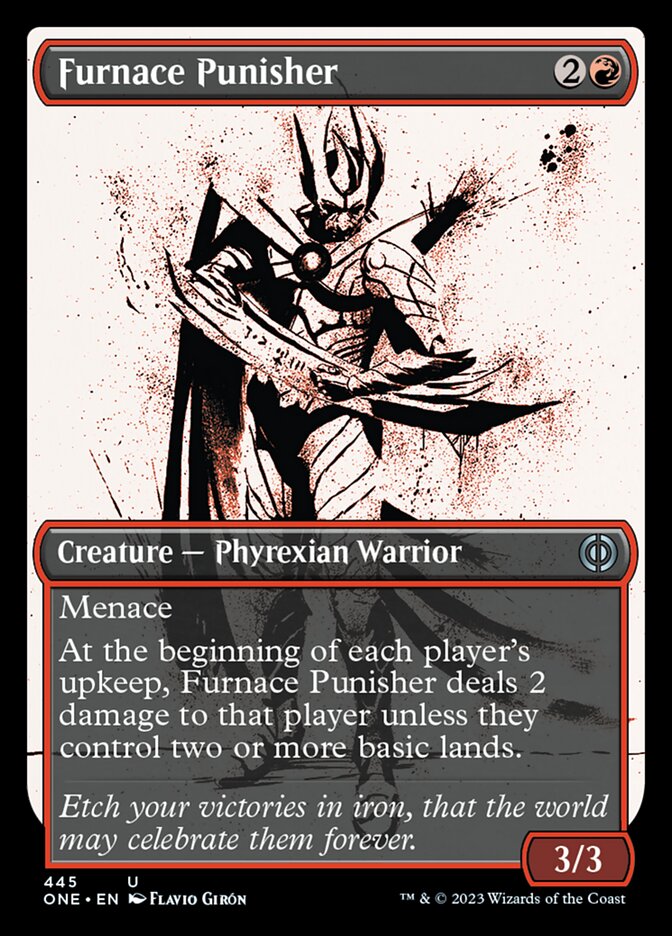 Furnace Punisher (Showcase Ichor Step-and-Compleat Foil) [Phyrexia: All Will Be One] | Magic Magpie