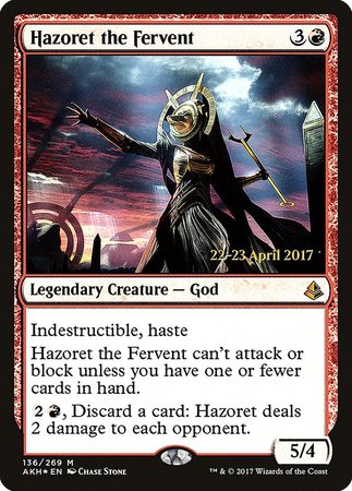 Hazoret the Fervent [Amonkhet Promos] | Magic Magpie