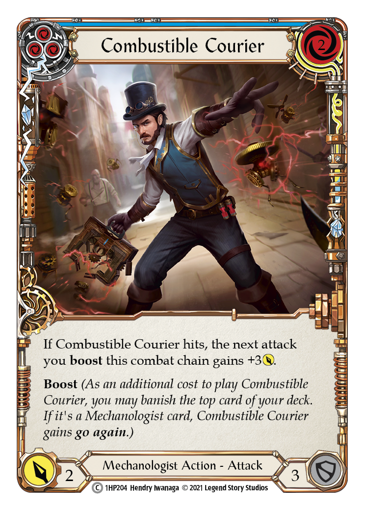 Combustible Courier (Blue) [1HP204] | Magic Magpie