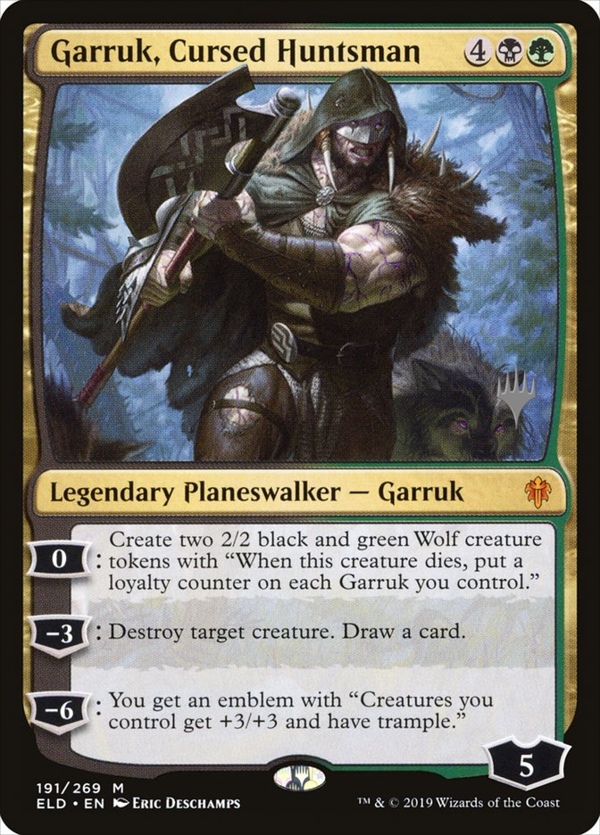 Garruk, Cursed Huntsman (Promo Pack) [Throne of Eldraine Promos] | Magic Magpie