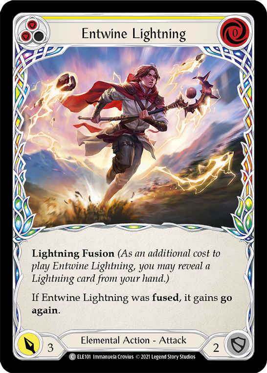 Entwine Lightning (Yellow) [ELE101] (Tales of Aria)  1st Edition Rainbow Foil | Magic Magpie