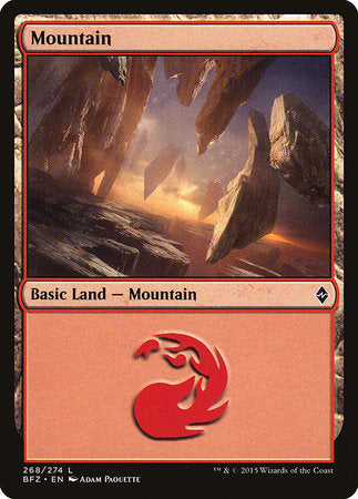 Mountain (268) [Battle for Zendikar] | Magic Magpie