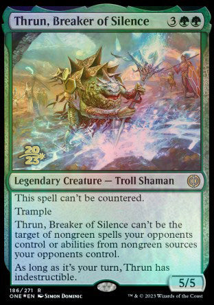 Thrun, Breaker of Silence [Phyrexia: All Will Be One Prerelease Promos] | Magic Magpie