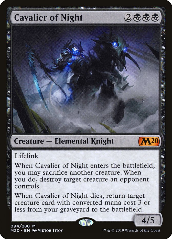 Cavalier of Night [Core Set 2020] | Magic Magpie