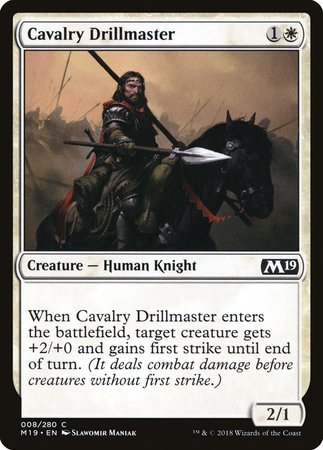 Cavalry Drillmaster [Core Set 2019] | Magic Magpie