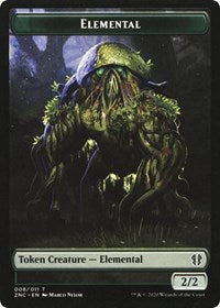 Elemental (008) // Elemental (010) Double-sided Token [Commander: Zendikar Rising Tokens] | Magic Magpie