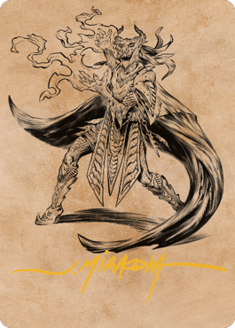 Livaan, Cultist of Tiamat Art Card (Gold-Stamped Signature) [Commander Legends: Battle for Baldur's Gate Art Series] | Magic Magpie