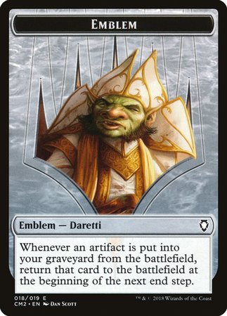 Emblem - Daretti, Scrap Savant [Commander Anthology Volume II Tokens] | Magic Magpie