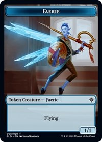 Faerie // Food (17) Double-sided Token [Throne of Eldraine Tokens] | Magic Magpie