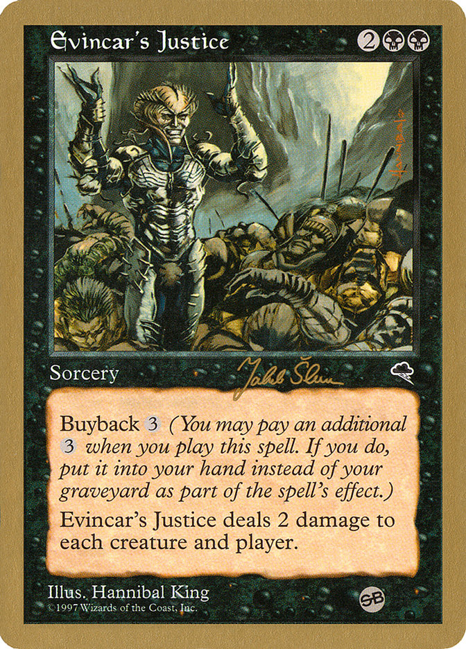 Evincar's Justice (Jakub Slemr) (SB) [World Championship Decks 1999] | Magic Magpie