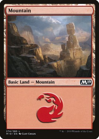 Mountain (274) [Core Set 2019] | Magic Magpie