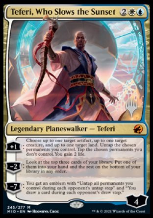 Teferi, Who Slows the Sunset (Promo Pack) [Innistrad: Midnight Hunt Promos] | Magic Magpie