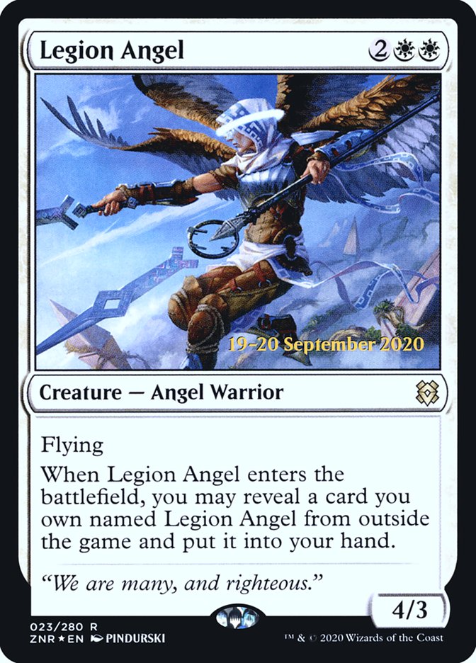 Legion Angel  [Zendikar Rising Prerelease Promos] | Magic Magpie