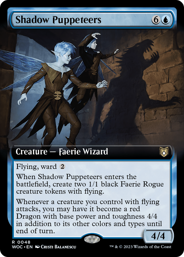 Shadow Puppeteers (Extended Art) [Wilds of Eldraine Commander] | Magic Magpie