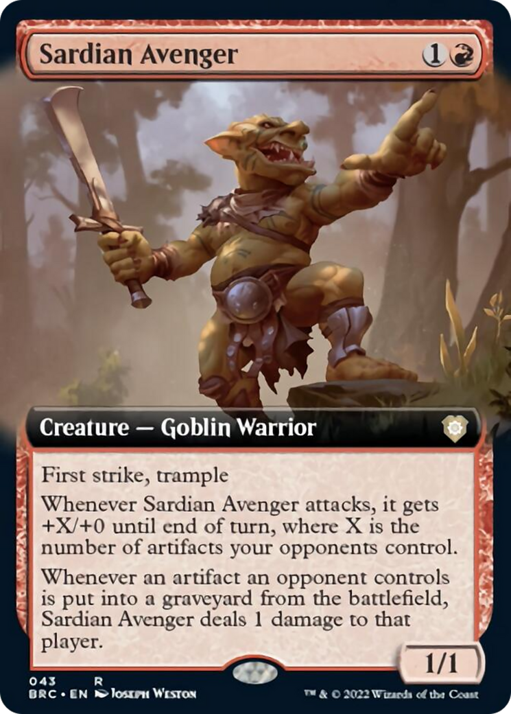 Sardian Avenger (Extended Art) [The Brothers' War Commander] | Magic Magpie