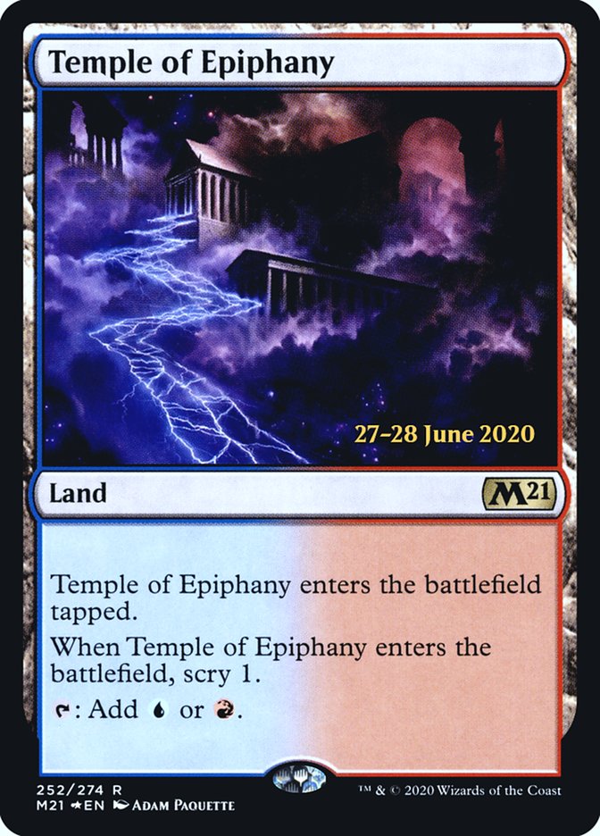 Temple of Epiphany  [Core Set 2021 Prerelease Promos] | Magic Magpie