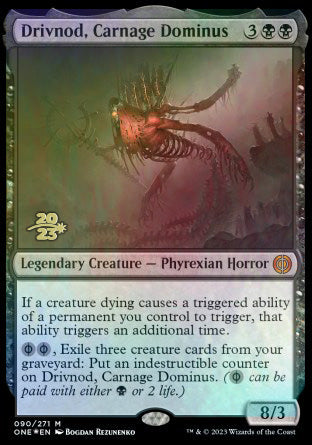 Drivnod, Carnage Dominus [Phyrexia: All Will Be One Prerelease Promos] | Magic Magpie