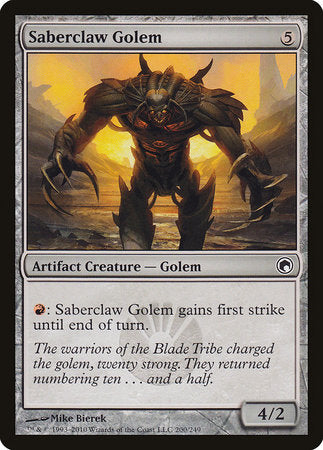 Saberclaw Golem [Scars of Mirrodin] | Magic Magpie