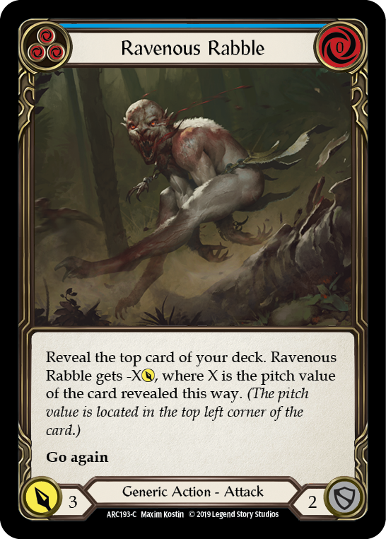 Ravenous Rabble (Blue) [ARC193-C] 1st Edition Normal | Magic Magpie