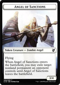 Angel of Sanctions // Horror Double-sided Token [Commander 2019 Tokens] | Magic Magpie