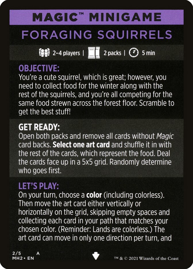 Foraging Squirrels (Magic Minigame) [Modern Horizons 2 Minigame] | Magic Magpie