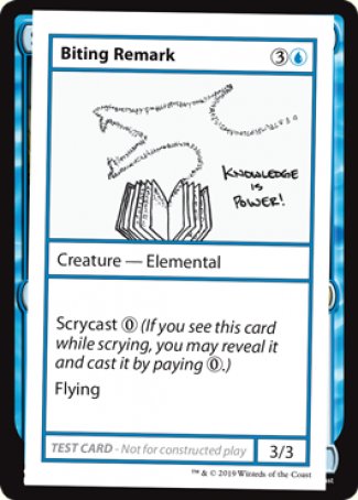 Biting Remark (2021 Edition) [Mystery Booster Playtest Cards] | Magic Magpie