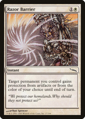 Razor Barrier [Mirrodin] | Magic Magpie
