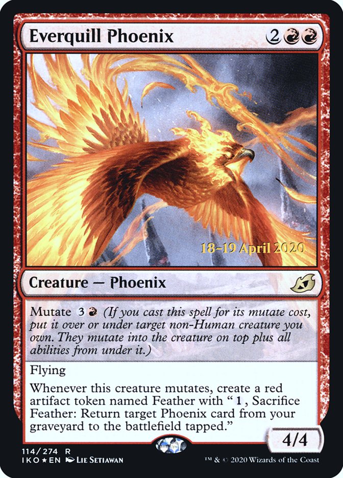 Everquill Phoenix  [Ikoria: Lair of Behemoths Prerelease Promos] | Magic Magpie