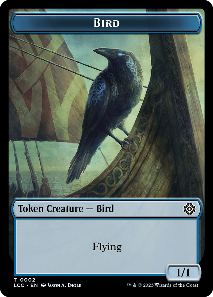Bird // Merfolk (0003) Double-Sided Token [The Lost Caverns of Ixalan Commander Tokens] | Magic Magpie