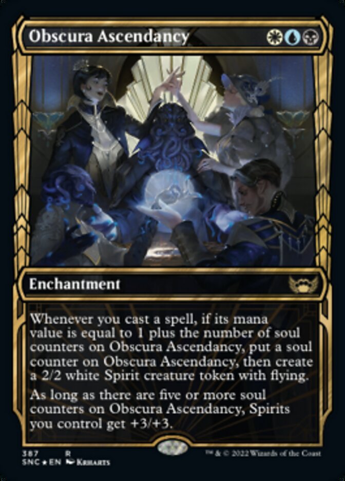 Obscura Ascendancy (Showcase Golden Age Gilded Foil) [Streets of New Capenna] | Magic Magpie