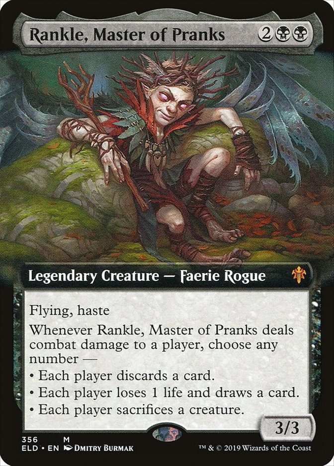 Rankle, Master of Pranks (Extended Art) [Throne of Eldraine] | Magic Magpie