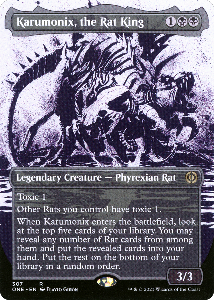 Karumonix, the Rat King (Borderless Ichor) [Phyrexia: All Will Be One] | Magic Magpie