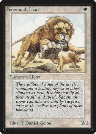 Savannah Lions [Limited Edition Beta] | Magic Magpie