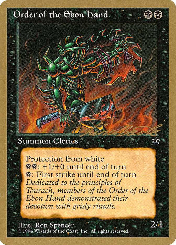 Order of the Ebon Hand (Spencer) (Leon Lindback) [Pro Tour Collector Set] | Magic Magpie