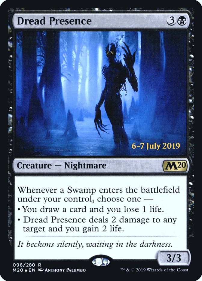 Dread Presence  [Core Set 2020 Prerelease Promos] | Magic Magpie