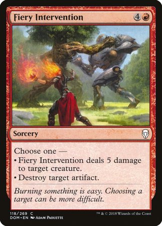 Fiery Intervention [Dominaria] | Magic Magpie