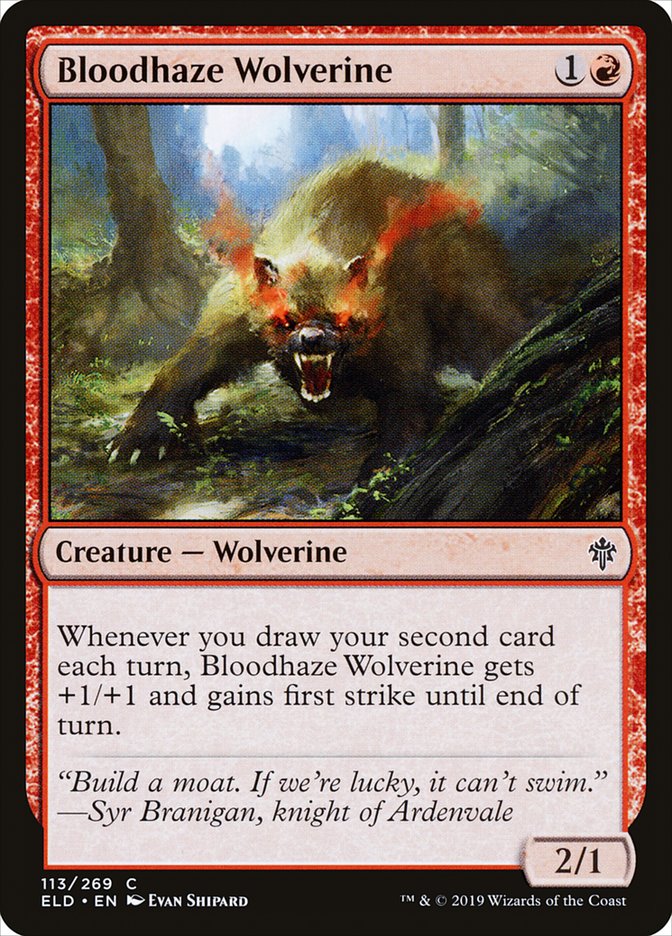 Bloodhaze Wolverine [Throne of Eldraine] | Magic Magpie