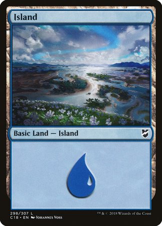Island (298) [Commander 2018] | Magic Magpie