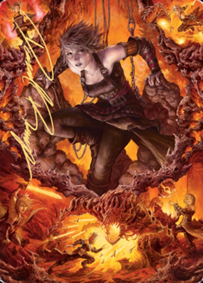 Nahiri, Heir of the Ancients 2 Art Card (Gold-Stamped Signature) [Zendikar Rising Art Series] | Magic Magpie