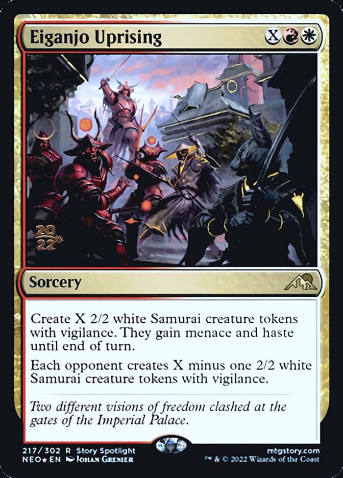 Eiganjo Uprising [Kamigawa: Neon Dynasty Prerelease Promos] | Magic Magpie