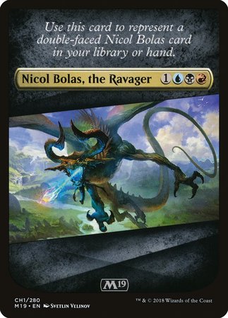 Checklist Card - Core Set 2019 (Nicol Bolas, the Ravager) [Core Set 2019 Tokens] | Magic Magpie