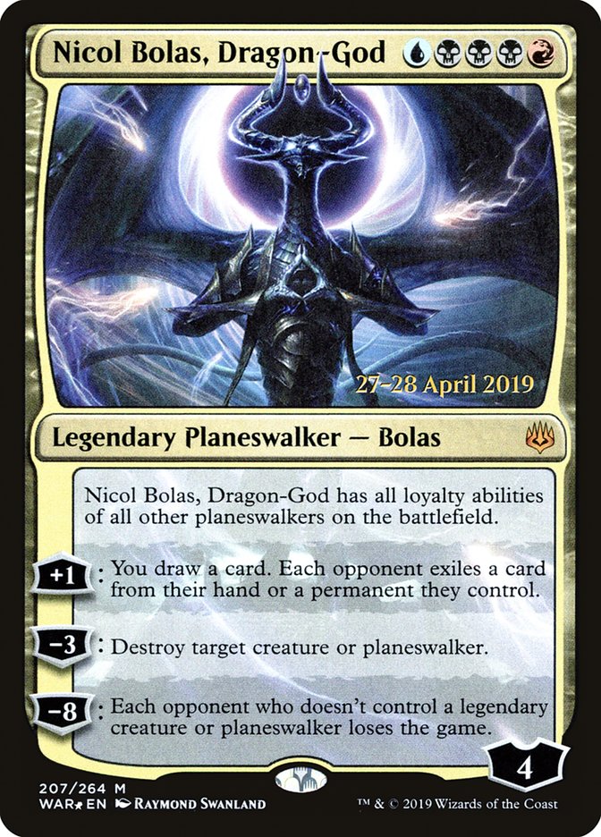 Nicol Bolas, Dragon-God  [War of the Spark Prerelease Promos] | Magic Magpie