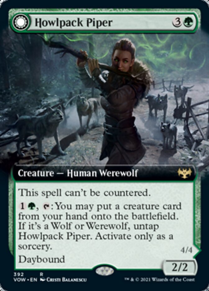 Howlpack Piper // Wildsong Howler (Extended) [Innistrad: Crimson Vow] | Magic Magpie