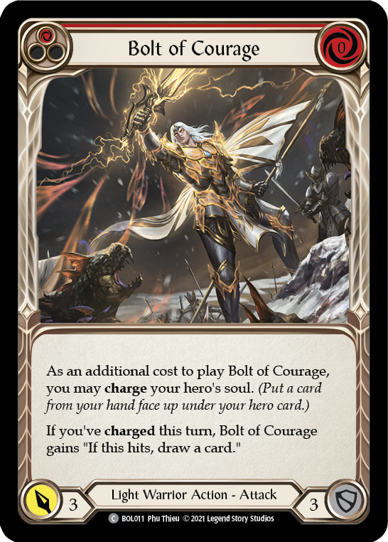 Bolt of Courage (Red) [BOL011] (Monarch Boltyn Blitz Deck) | Magic Magpie