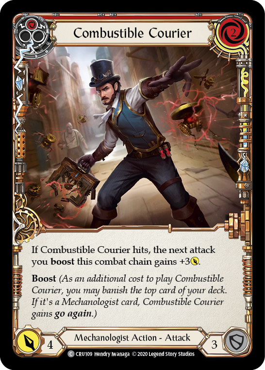 Combustible Courier (Red) [CRU109] 1st Edition Normal | Magic Magpie
