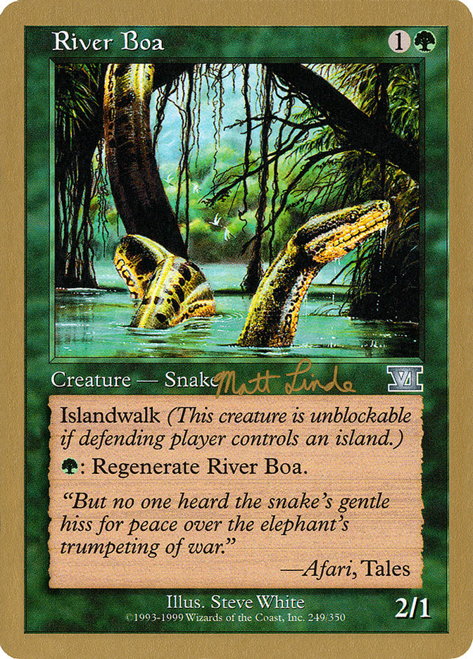 River Boa (Matt Linde) [World Championship Decks 1999] | Magic Magpie