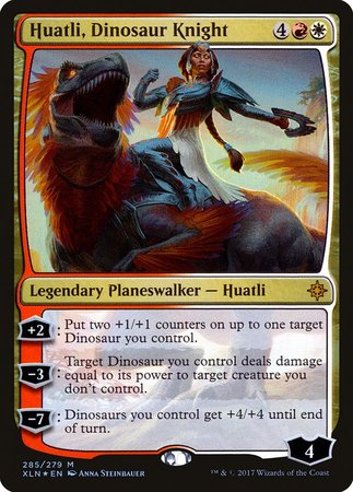 Huatli, Dinosaur Knight [Ixalan] | Magic Magpie