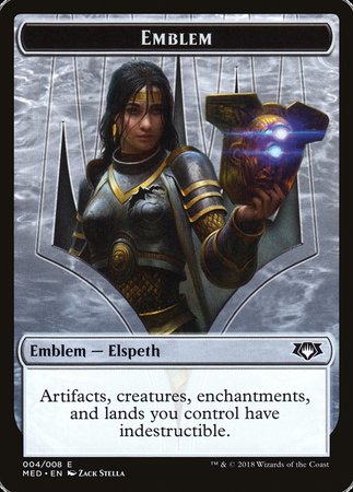 Emblem - Elspeth, Knight-Errant [Mythic Edition Tokens] | Magic Magpie