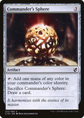 Commander's Sphere [Commander 2019] | Magic Magpie