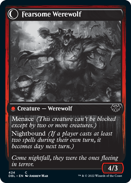 Fearful Villager // Fearsome Werewolf [Innistrad: Double Feature] | Magic Magpie